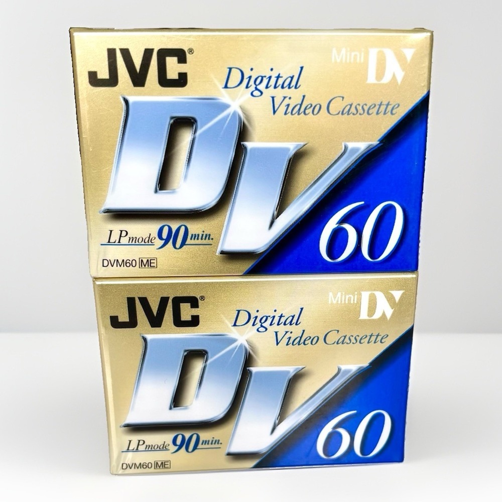 JVC M-DV60ME MiniDV Digital Video Cassette 60 90 Min Tape Lot of 2 Made in Japan